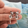 Cercei din argint “Pisici lipicioase”