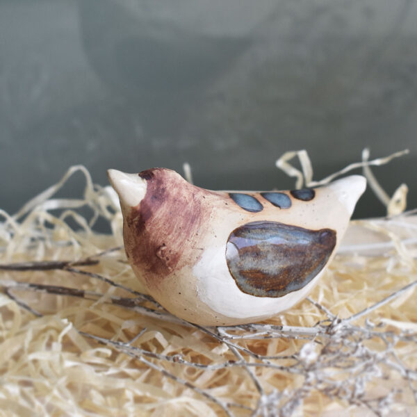 Decoratiune din ceramica “Vrabia albastra”