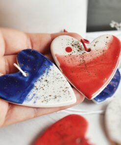 Ornament din ceramica “Inima” Mica (mai multe culori)