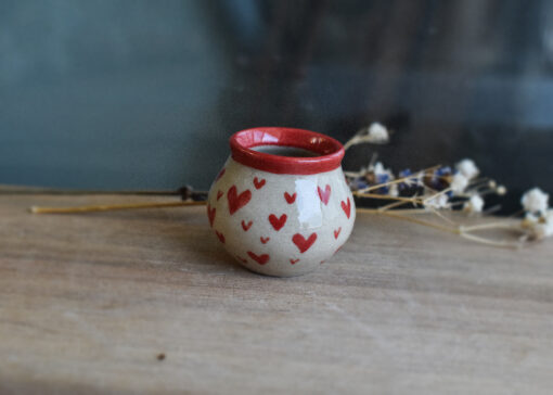 Mini Vază ”Red Hearts” 2.8 cm