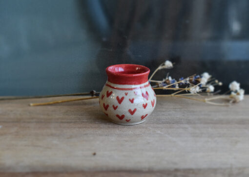 Mini Vază ”Red Hearts” 2.8 cm