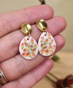 Cercei din porțelan ”Rapsodii de toamnă”