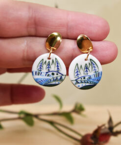 Alternative view of Cercei din porțelan ”Iarna la munte”