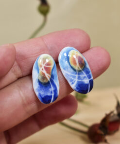 Cercei din porțelan ”Apus de Lună”