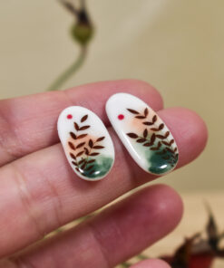 Alternative view of Cercei din porțelan ”Apus de toamnă”