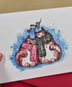 Alternative view of Ilustrație/felicitare ”Pisici iubărețe”