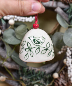 Alternative view of Clopoțel din ceramică "Triluri verzi"