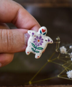 Mărțișor-broșă Țestoasă (lila)