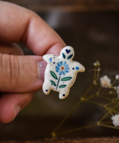 Mărțișor-broșă Țestoasă (bleu)