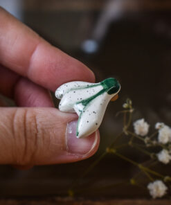 Alternative view of Mărțișor-broșă Ghiocel deschis