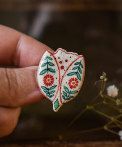 Mărțișor-broșă Lalea roșie