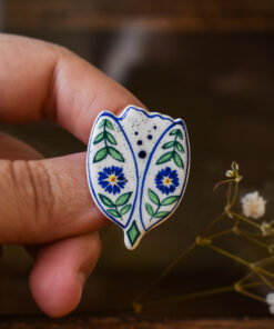 Mărțișor-broșă Lalea albastră
