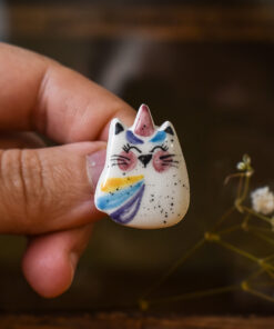 Mărțișor-broșă Pisicorn