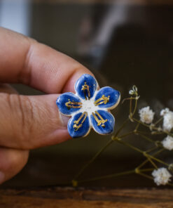 Mărțișor-broșă Albăstrea (aur)