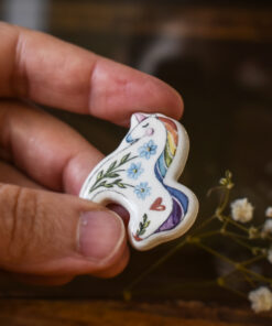 Alternative view of Mărțișor-broșă, ilustrație Unicorn