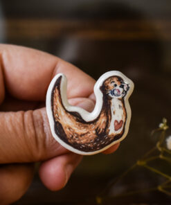 Mărțișor-broșă, ilustrație Vidră