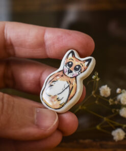 Alternative view of Mărțișor-broșă, ilustrație Vulpe