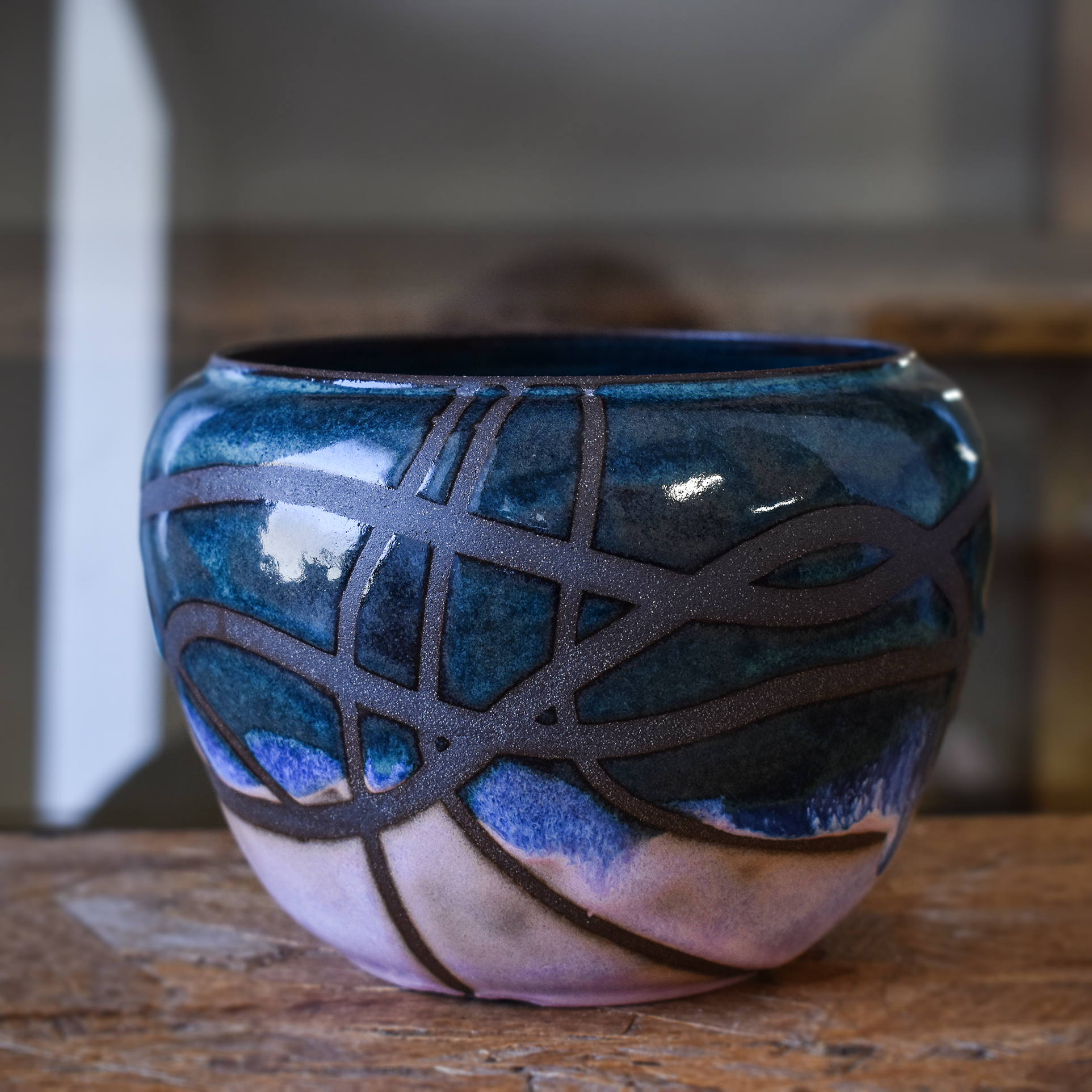 Vas din ceramică, "Unde" - imagine 2