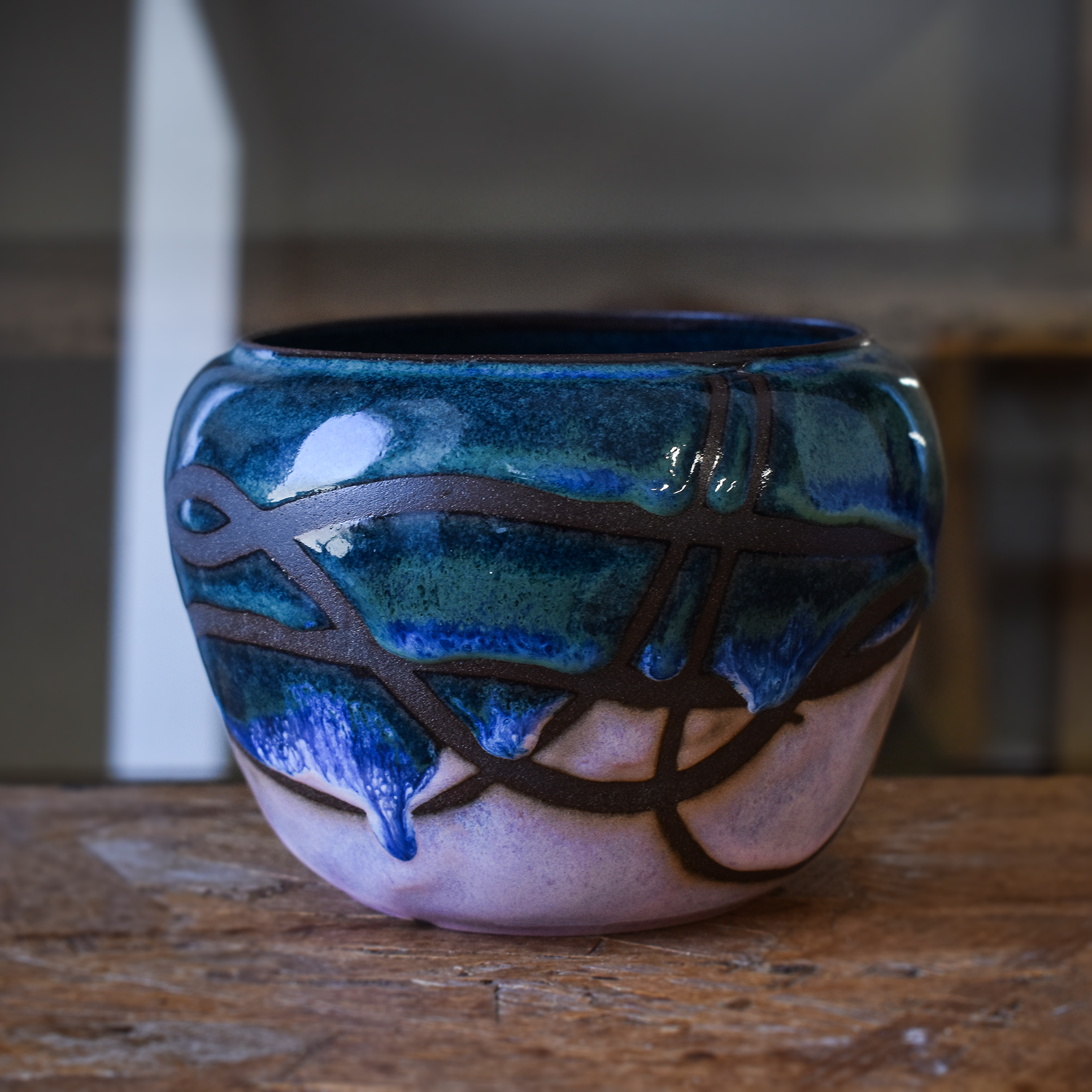 Vas din ceramică, "Unde" - imagine 3