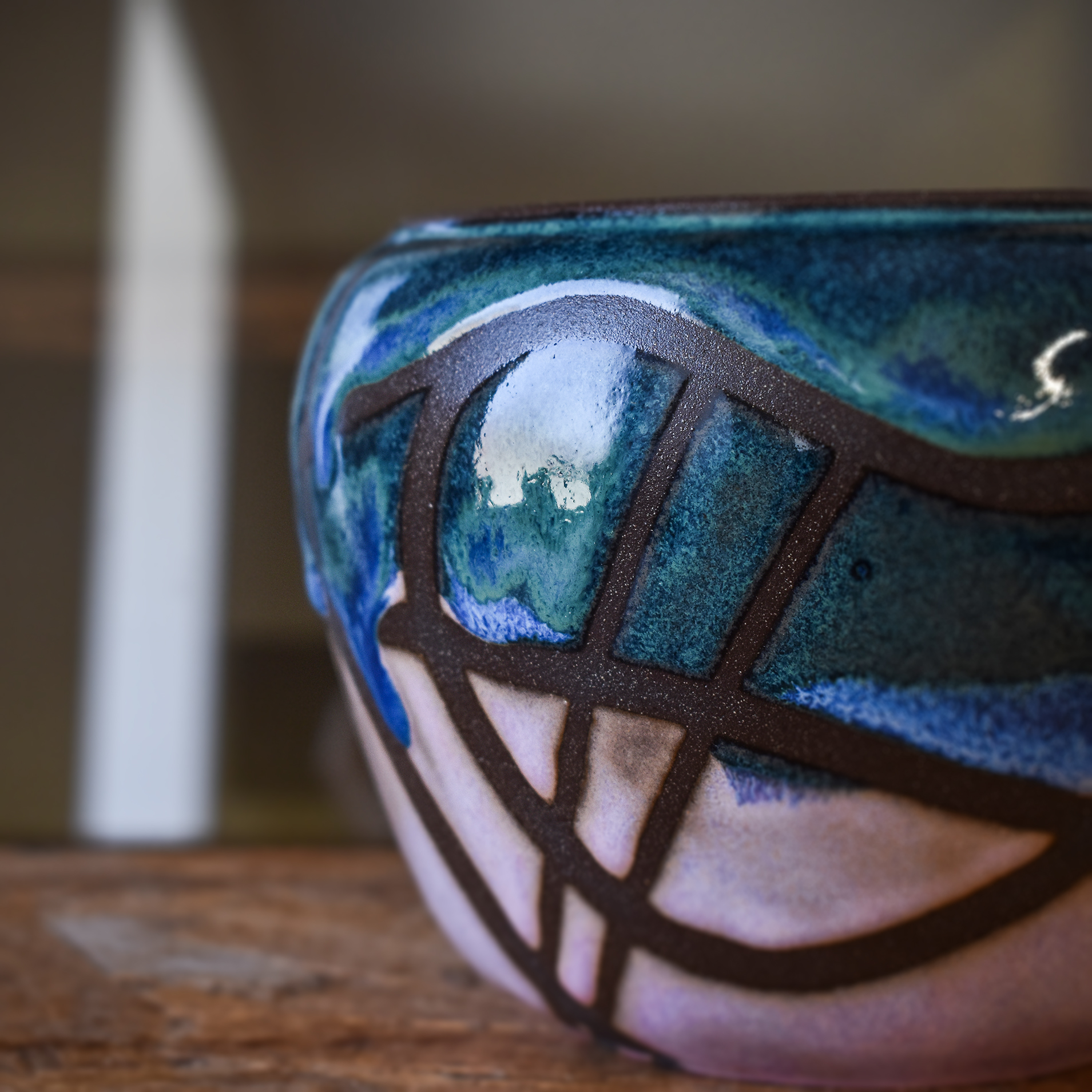 Vas din ceramică, "Unde" - imagine 4