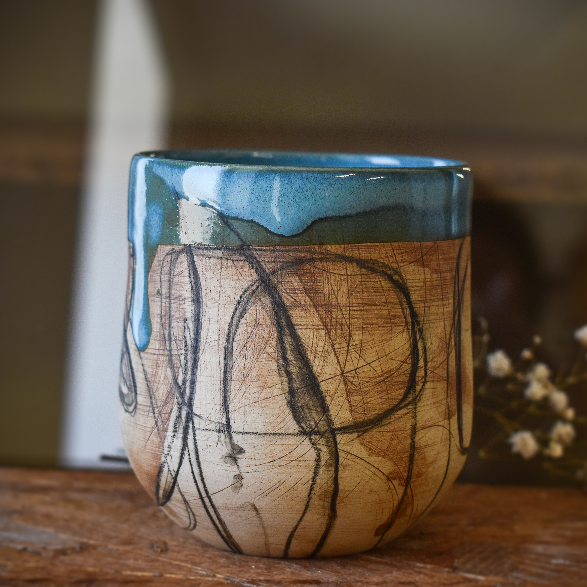 Cană din ceramică "Blue shields", 300 ml - imagine 2