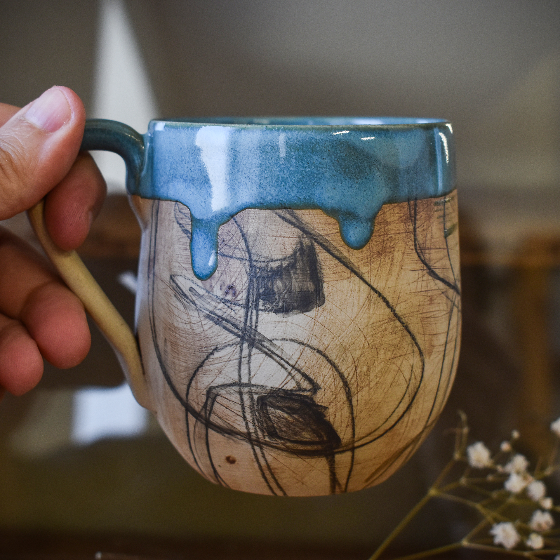 Cană din ceramică "Blue shields", 295 ml - imagine 3