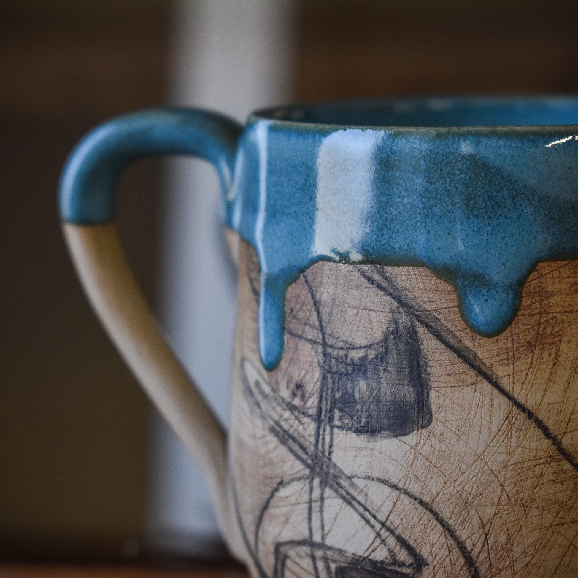Cană din ceramică "Blue shields", 295 ml - imagine 4