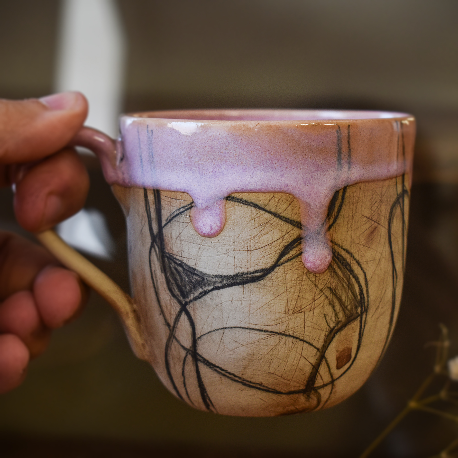Cană din ceramică "Pink shields", 195 ml - imagine 2
