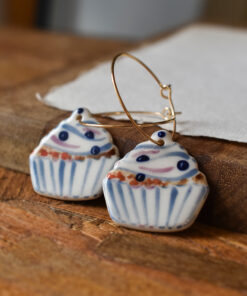 Cercei din porțelan "Cupcakes"