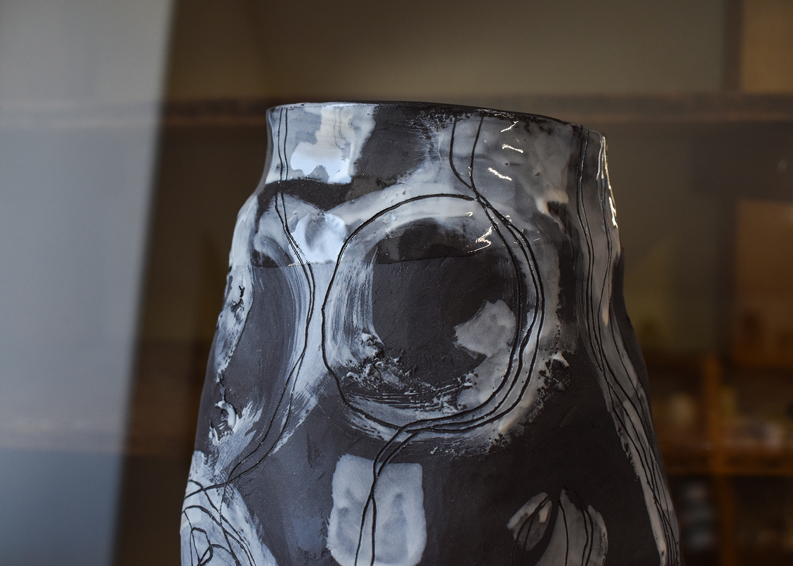 Vas din ceramică "Black & White" - imagine 5