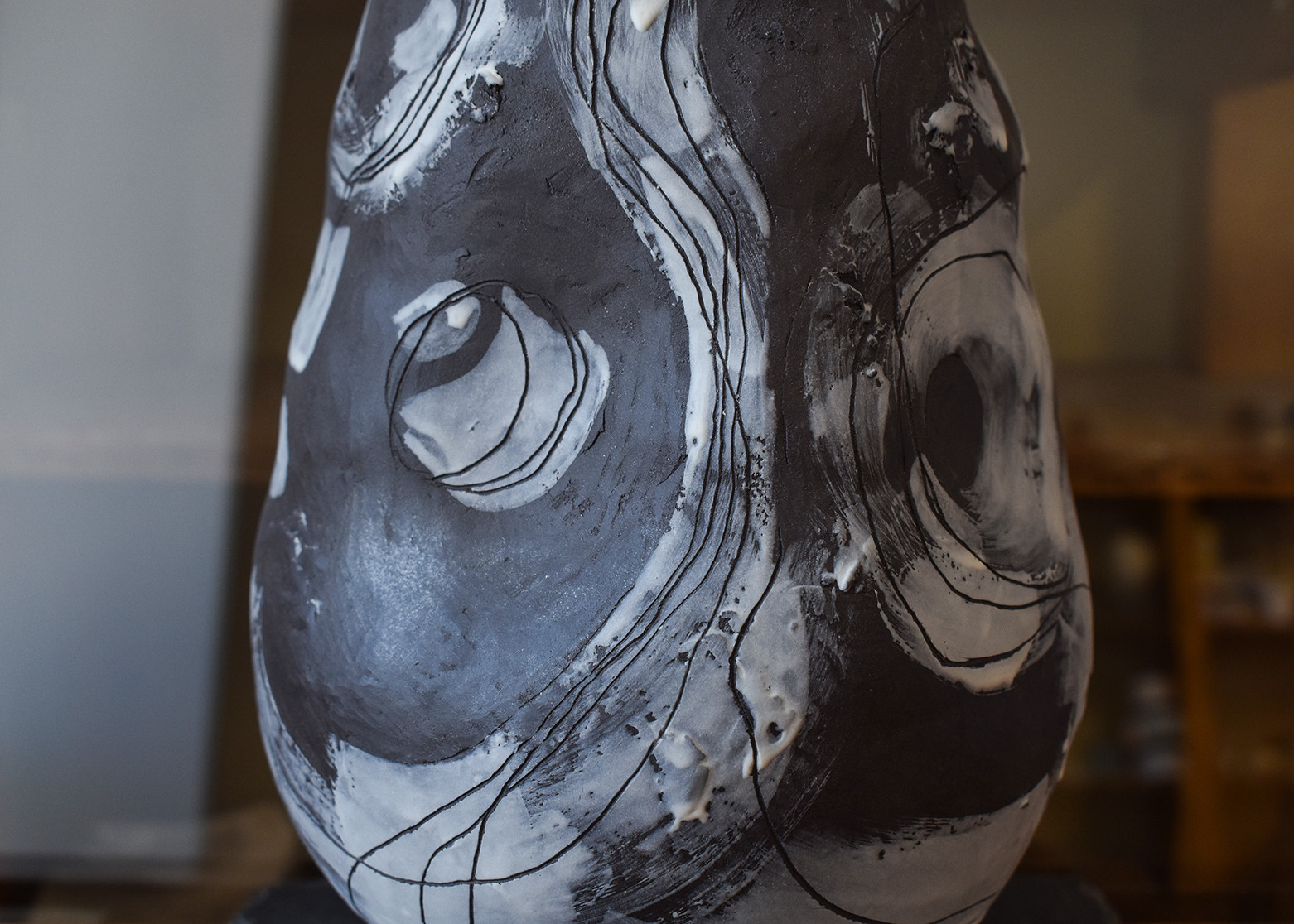 Vas din ceramică "Black & White" - imagine 6