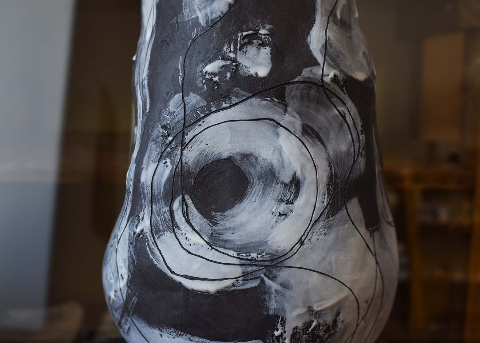 Vas din ceramică "Black & White" - imagine 7