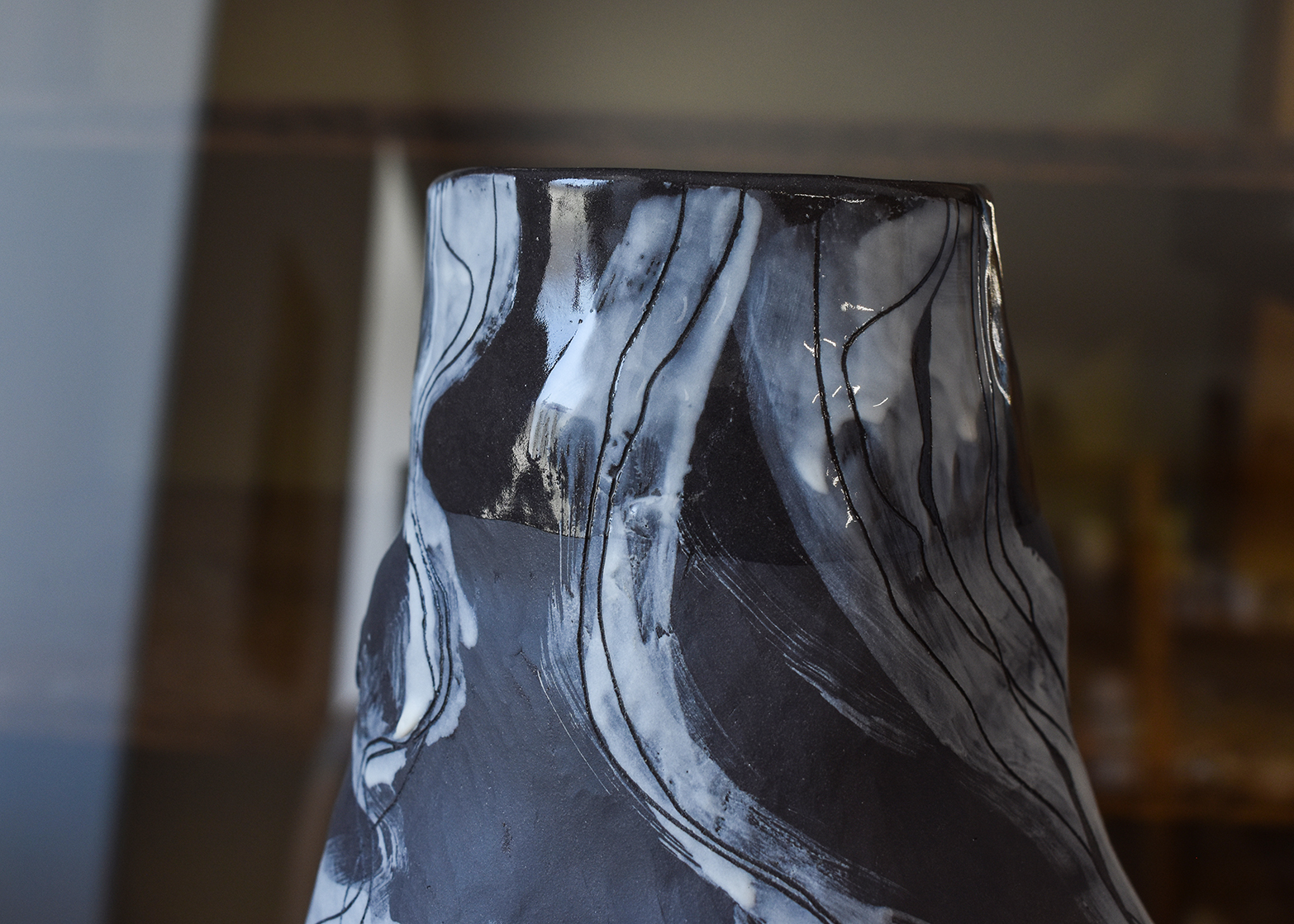 Vas din ceramică "Black & White" - imagine 7
