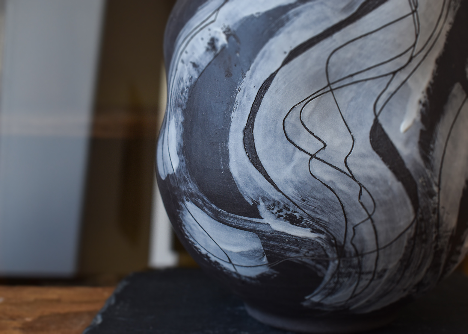 Vas din ceramică "Black & White" - imagine 6