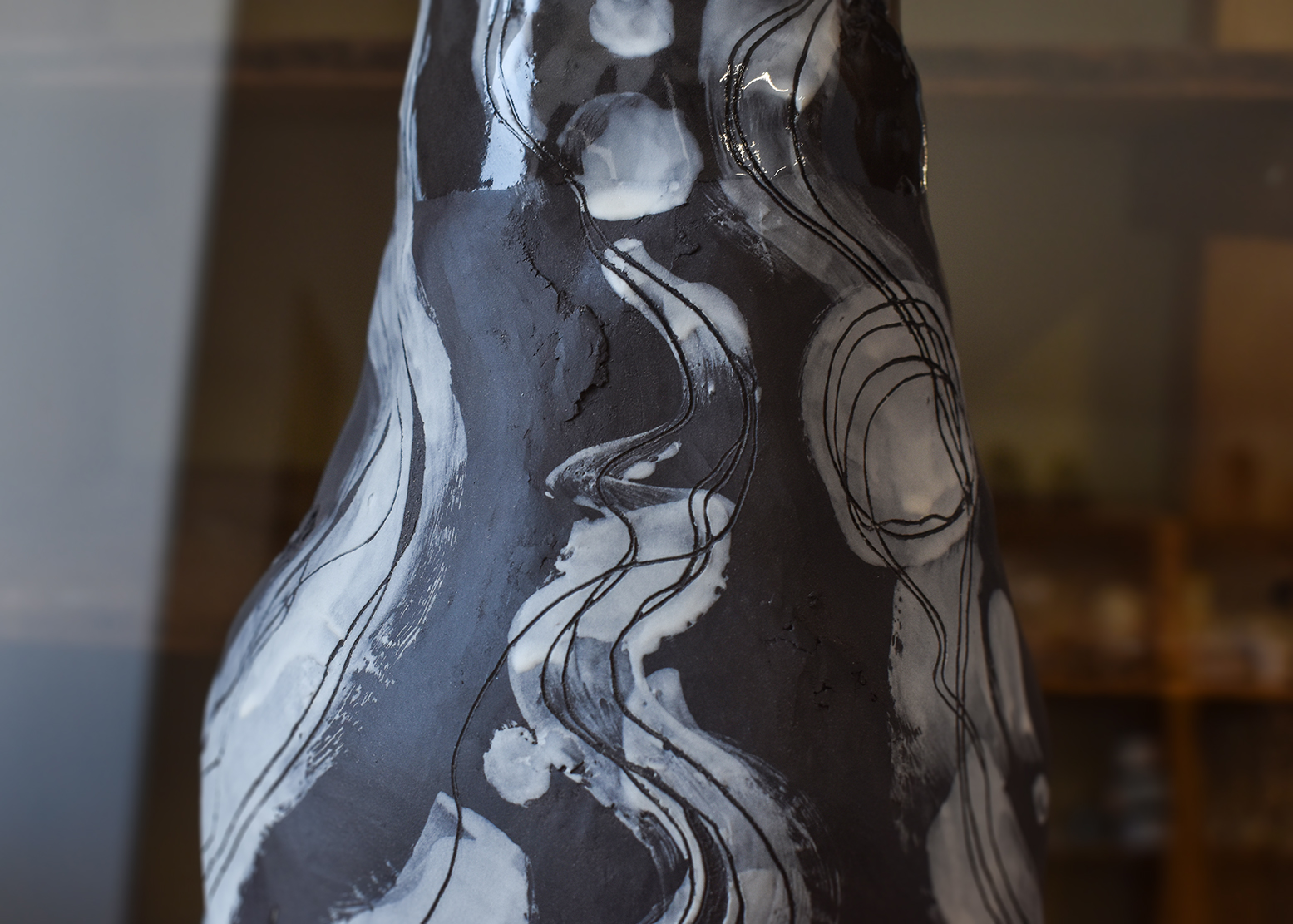 Vas din ceramică "Black & White" - imagine 5