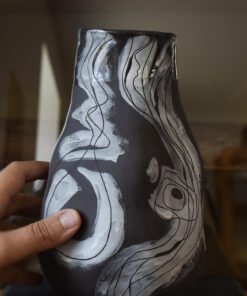 Vas din ceramică "Black & White" - imagine 5