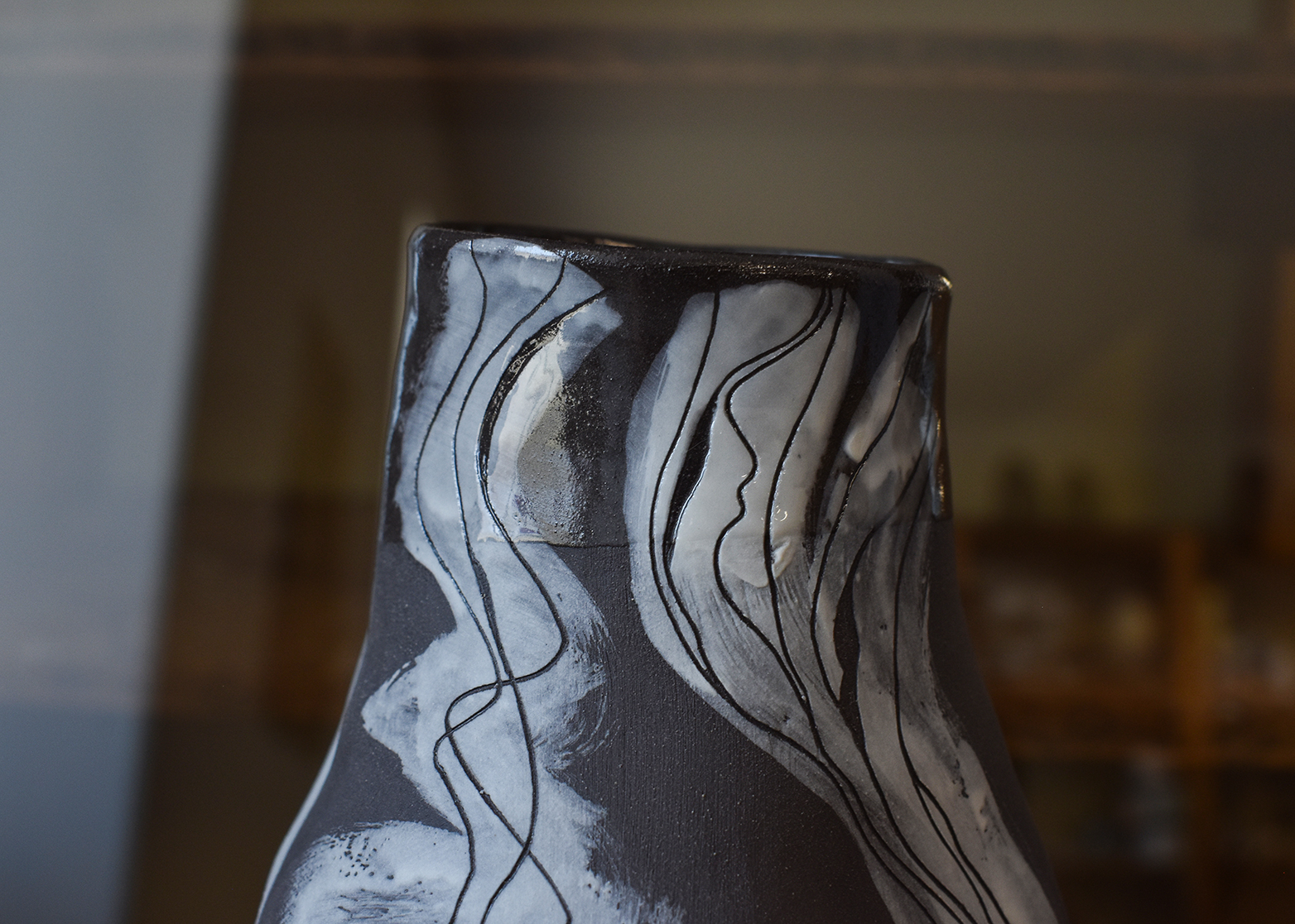 Vas din ceramică "Black & White" - imagine 6