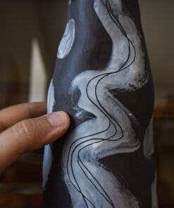 Vas din ceramică "Black & White" - imagine 4