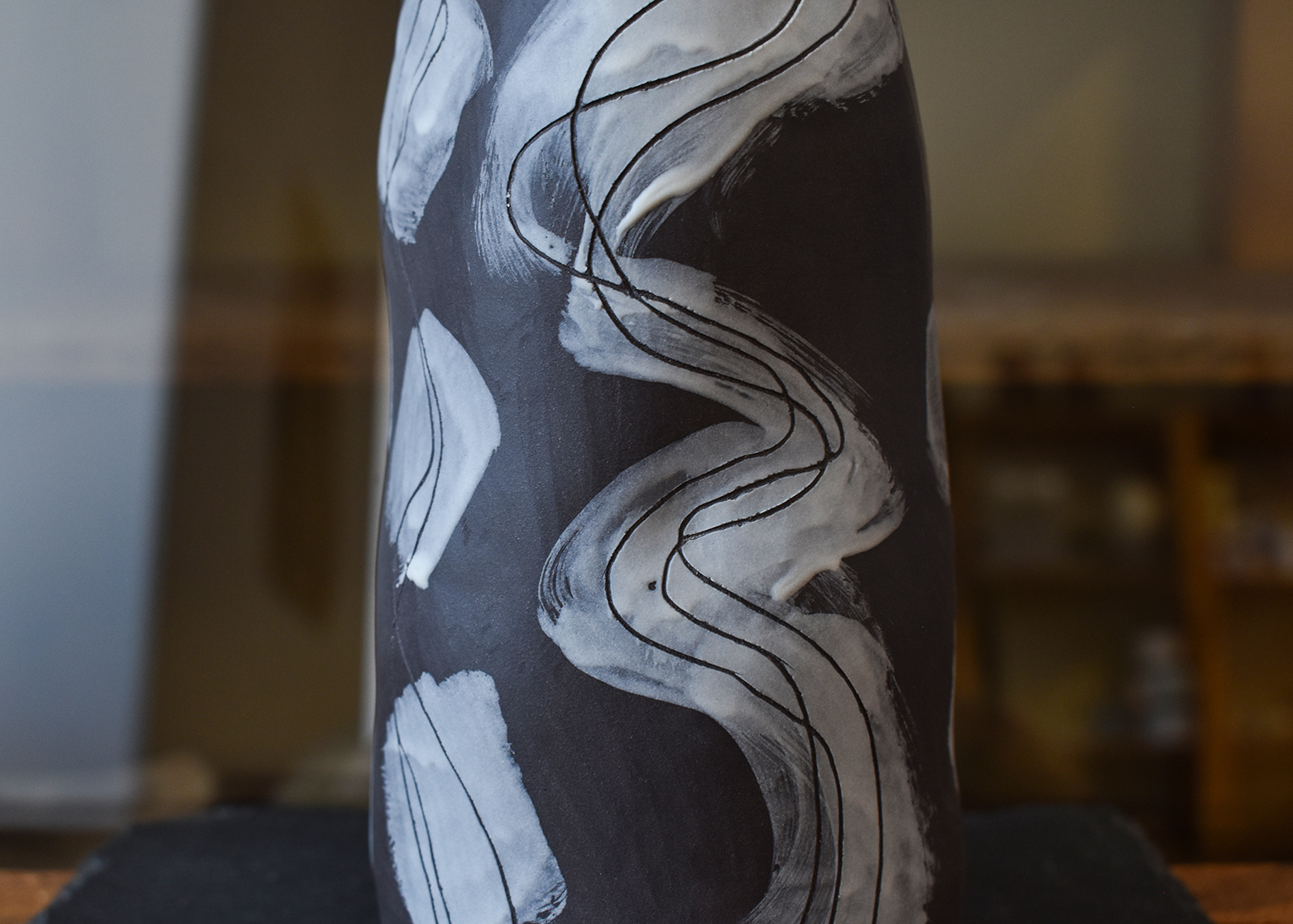 Vas din ceramică "Black & White" - imagine 5