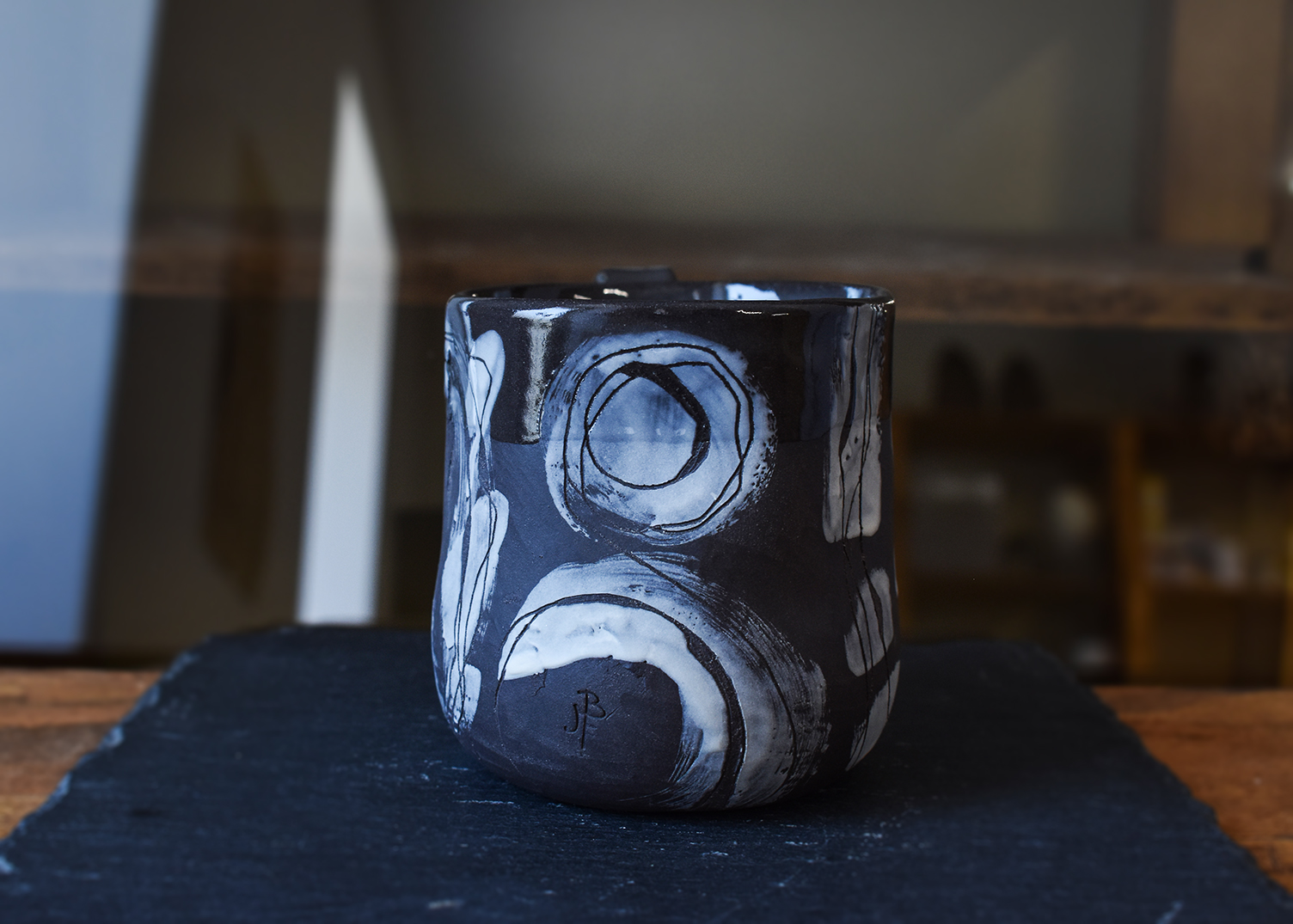 Cană din ceramică "Black & White", 280 ml - imagine 2