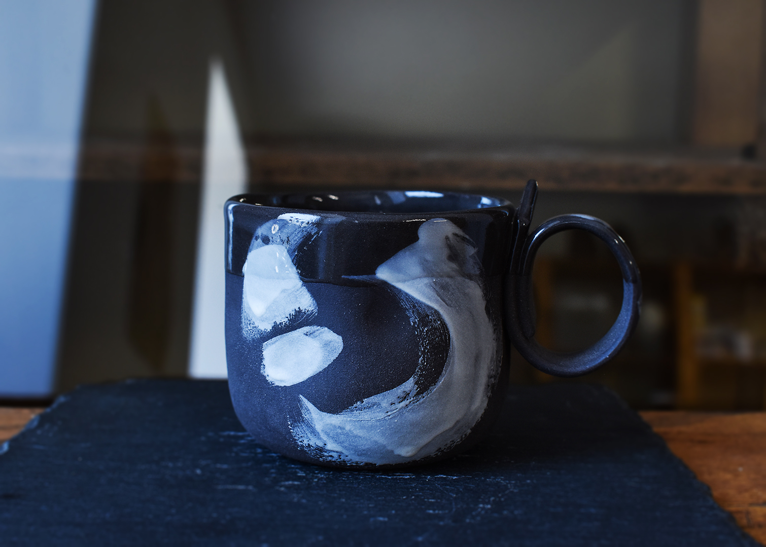 Cană din ceramică "Black & White", 240 ml