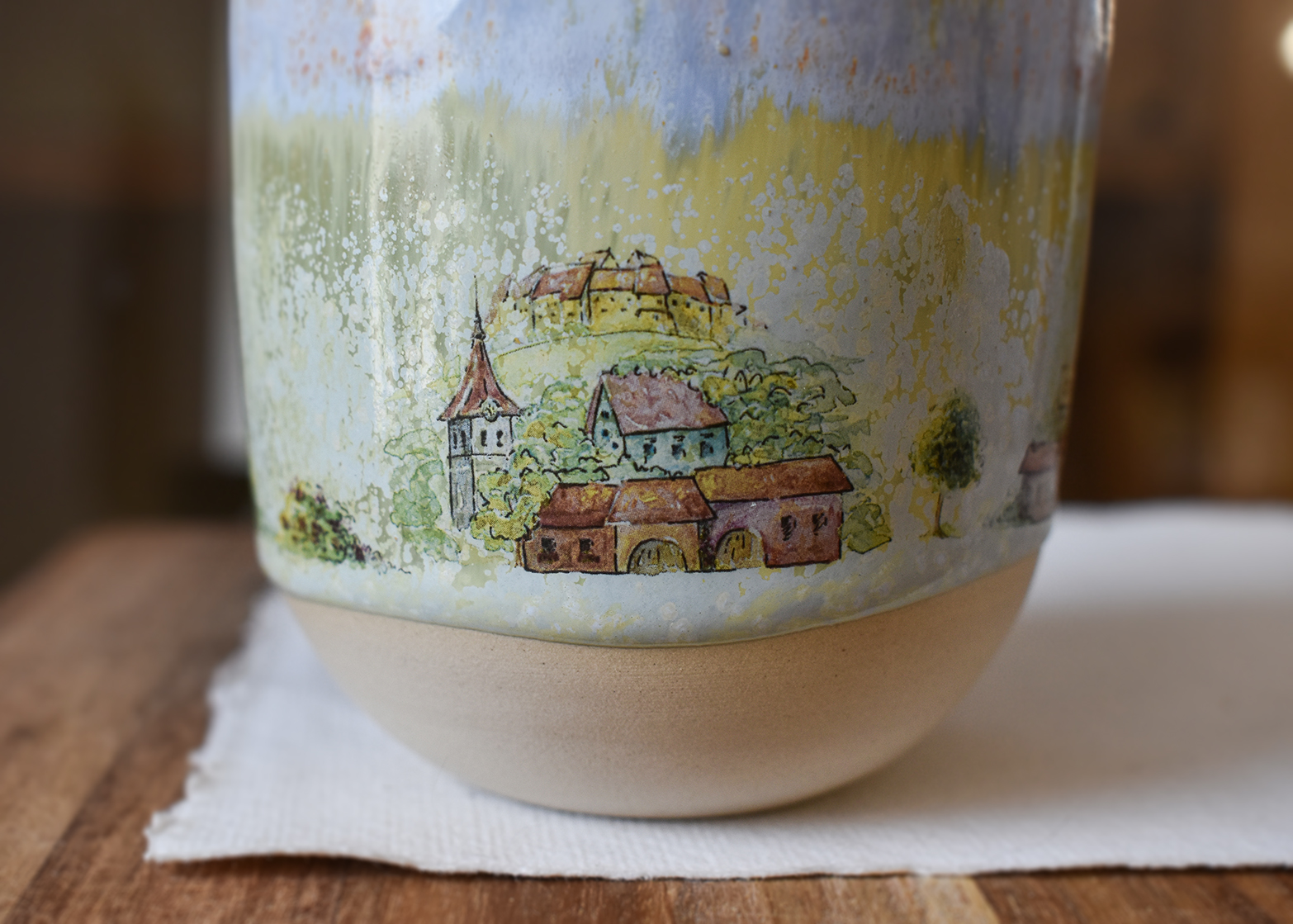 Pahar din ceramică "Pitoresc românesc", 200 ml - imagine 2