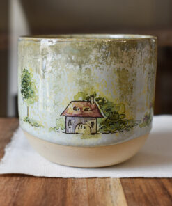 Alternative view of Pahar din ceramică "Pitoresc românesc", 200 ml