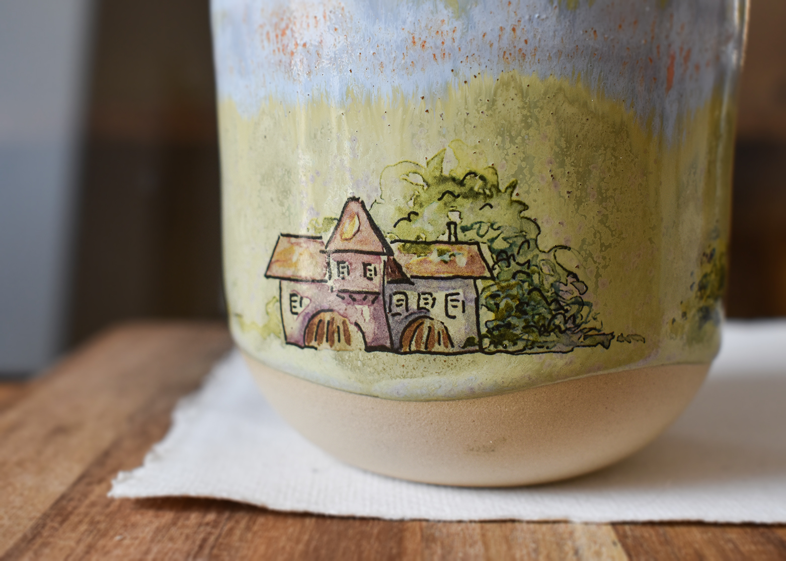 Pahar din ceramică "Pitoresc românesc", 200 ml - imagine 2