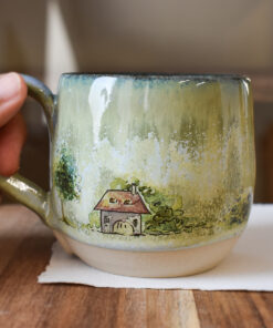 Alternative view of Cană din ceramică "Căsuțe", 285 ml