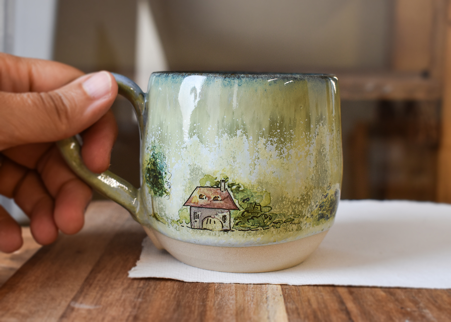 Cană din ceramică "Căsuțe", 285 ml - imagine 2