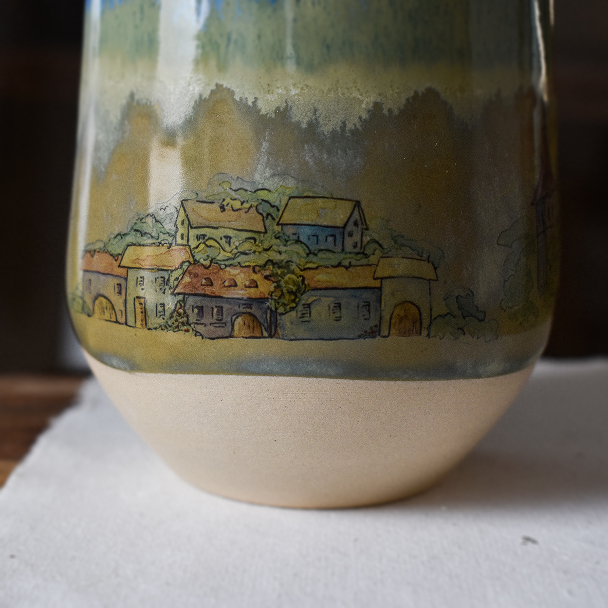 Cană din ceramică "Căsuțe pe-nserat", 300 ml - imagine 4