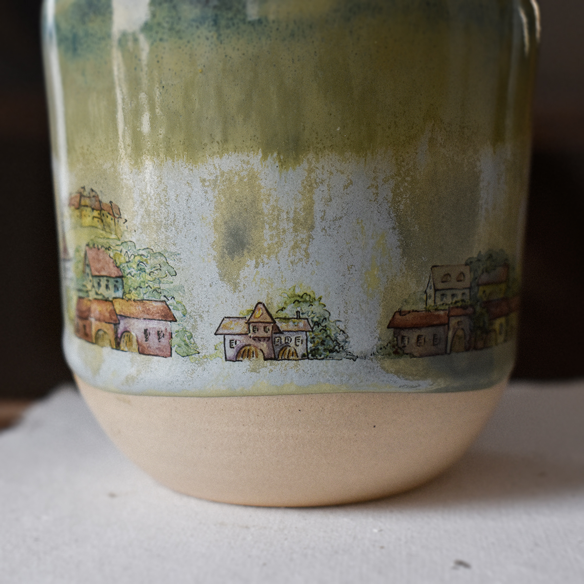 Pahar din ceramică "Căsuțe", 225 ml - imagine 4