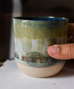 Pahar din ceramică "Căsuțe", 225 ml - imagine 3