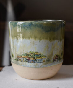Pahar din ceramică "Căsuțe", 225 ml - imagine 2